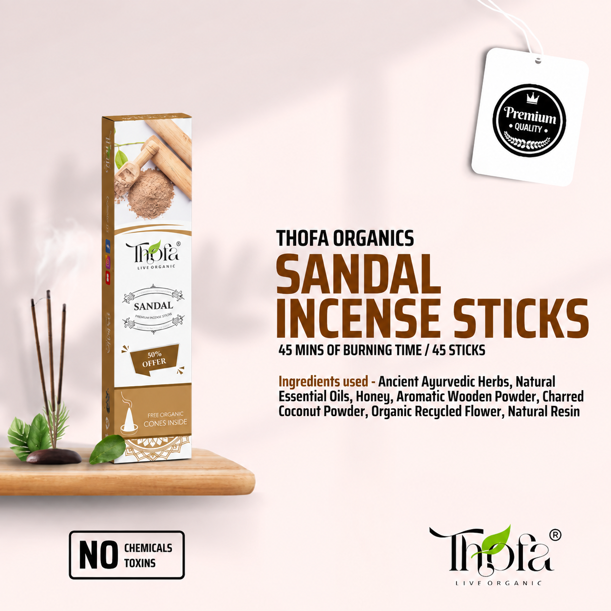 Thofa Sandal Incense Sticks